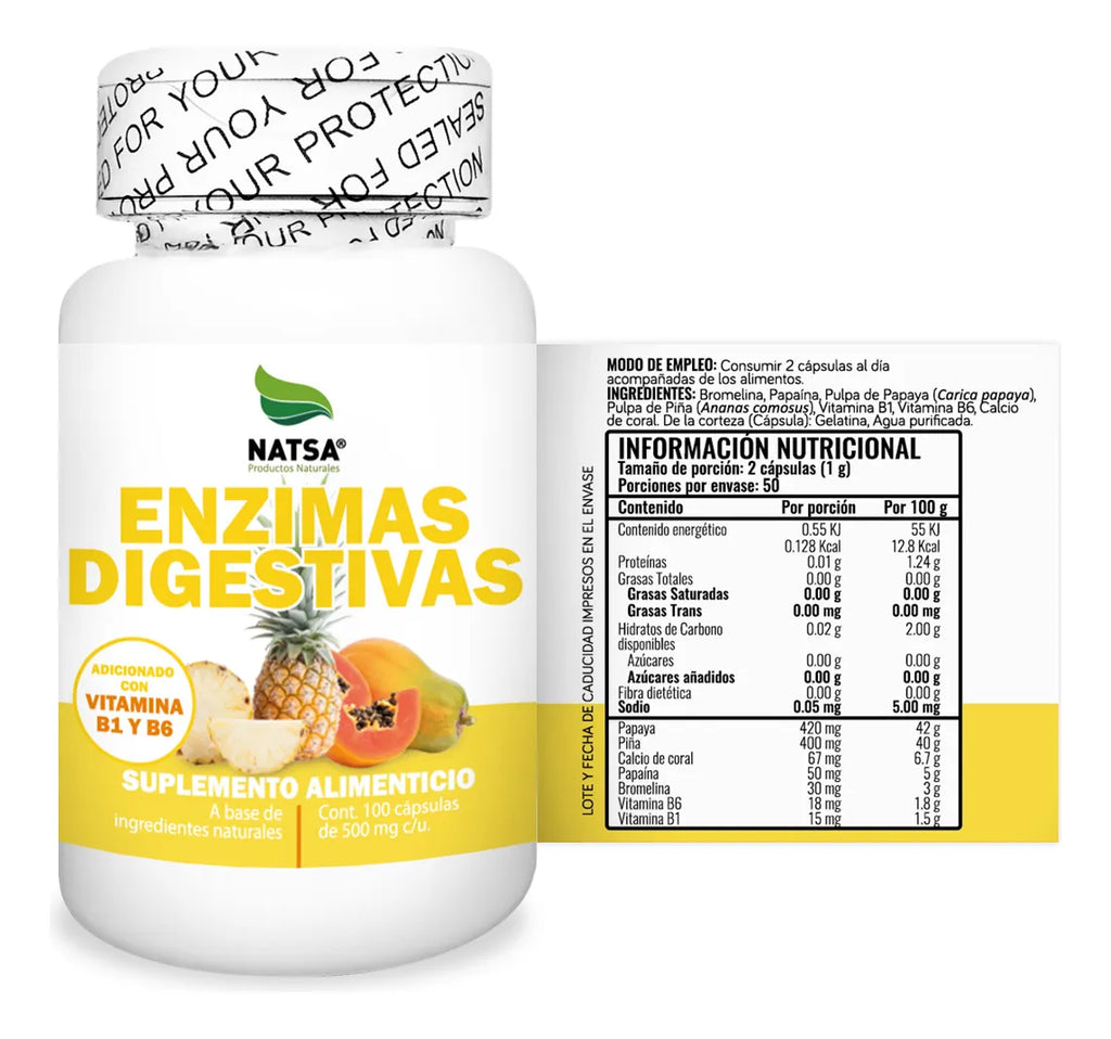 Enzimas Digestivas 100 capsulas