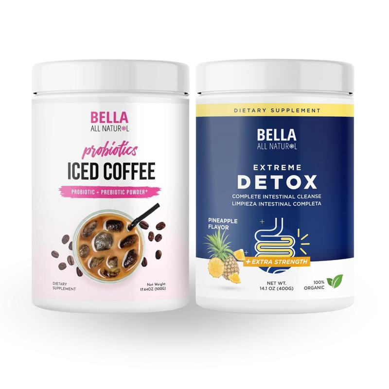 Combo iced coffe/detox